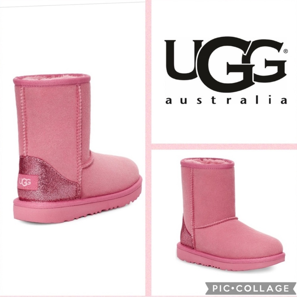 UGG Classic II Glitz Girl Pink Sheepskin Boots
